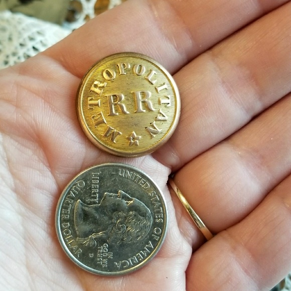 Relisted old Metropolitan Railroad button train vintage - Picture 2 of 4